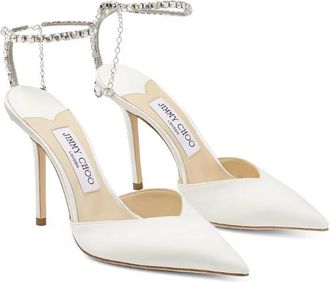 Jimmy Choo London Saeda 100 Satin Pumps Size 39