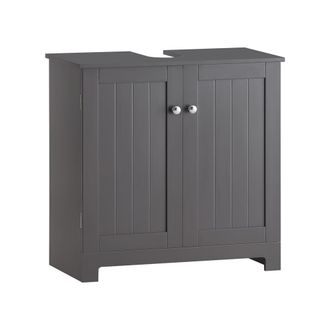 SoBuy Armario Lavabo Con Pie,armario De Ba&ntilde;o Con 2 Estantes,60 X 30 X 60cm Gris Bzr18-dg Sobuy Es