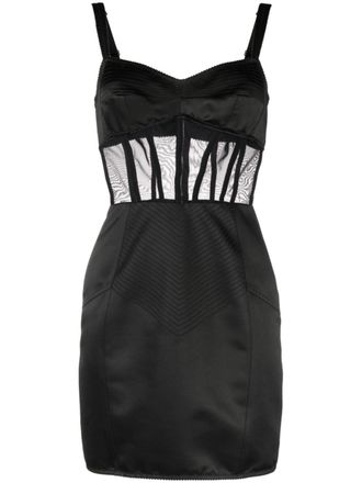 Dolce & Gabbana Abito corto in stile corsetto - Nero