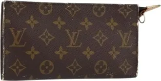 Louis Vuitton Pre-owned Clutches, female, Brown, Size: ONE SIZE Pre-owned Canvas Clutch