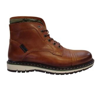 Firetrap Jongens Aubin Mess Quilted Leather Stitch Detail Enkellaarsjes (Tan)