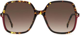 Carolina Herrera HER 0244/S O63/HA Womens Sunglasses Tortoiseshell Size 56