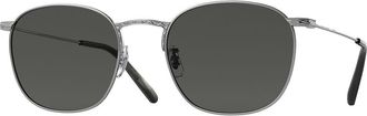 Oliver Peoples OV1285ST Goldsen Sun Polarized 5036P2 Mens Sunglasses Silver Size 52