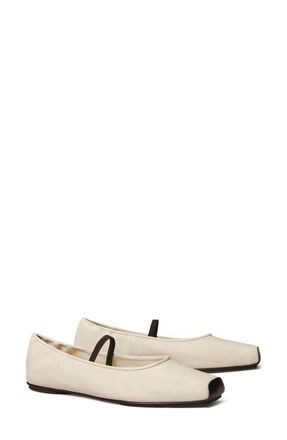 Tory Burch Runway Ballet Flat in New Ivory/perfect Black at Nordstrom, Size 10.5