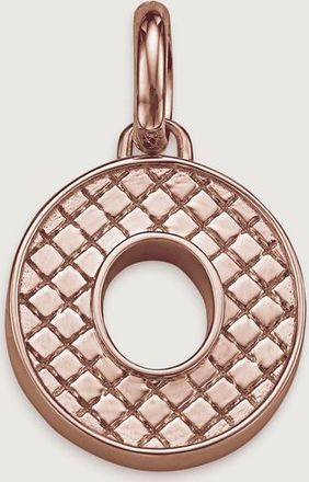Monica Vinader Alphabet Pendant O, Rose Gold Vermeil on Silver