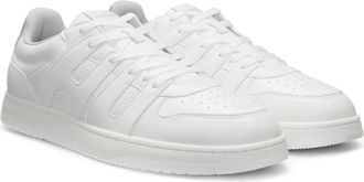 HUGO BOSS Logo-Ge&euml;tste Sneakers met Contrast Achterkant - Heren - Sneakers - Wit - 41 EU - Leer - Schoenen