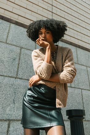 Roman Metallic Button Knit Cardigan