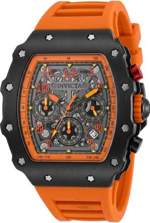 Invicta Racing 69729 Herenhorloge - Quartz Uurwerk - Acryl met Zilveren Wijzerplaat - 44 mm
