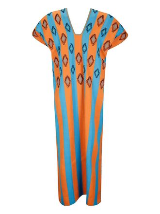 Tandem Maxi-jurk met borduurwerk - Oranje