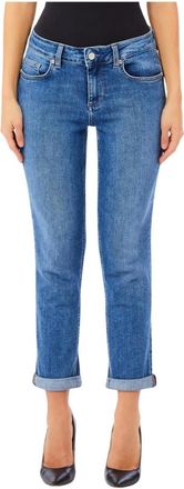 Liu Jo Monroe Regular Fit Jeans - Dames - Cropped Jeans - Blauw - W31 - Katoen - Jeans