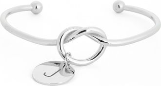 Meshmerise Love Knot Initial Bracelet in White-J at Nordstrom Rack