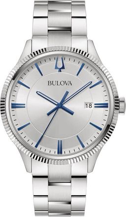 Bulova Stainless Steel Quartz Silver Dial Mens Watch 96B451
