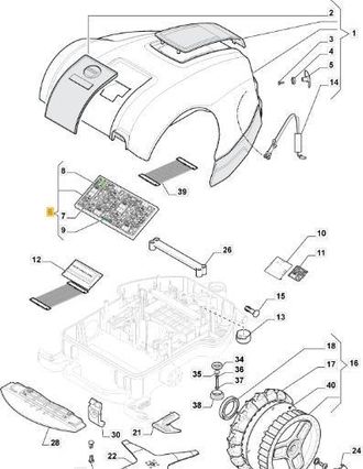 STIGA Sports Placa Base Ac 225s (l30 Brushless) Original Stiga - 112600144/1