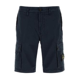 Stone Island Casual Shorts, male, Blue, Size: W31 Cargo Shorts