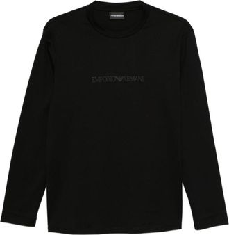 Emporio Armani Black Round Neck Logo T-shirt