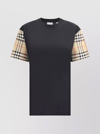 Burberry cotton check short-sleeve t-shirt