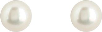 Latelita London Solid 14K Gold 11mm Classic Natural Pearl Stud Earrings
