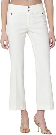 Etro Bootcut Jeans met Taille Details - Dames - Bootcut Jeans - Wit - S - Jeans