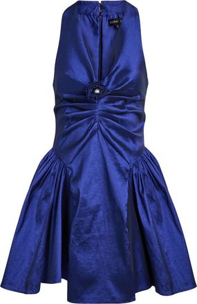 Sister Jane Marylin Ruched Taffeta Mini Dress - Blue - 16 (UK16 / XL)