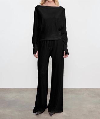 Enza Costa Cashmere Dolman Top In Black