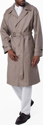 Emporio Armani Virgin-Wool Belted Trench Coat, Brand Size 50 ( US Size 40 )