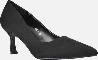 XY London Womens XY London Womens/Ladies Lisa Pointed Mid Stiletto Court Shoes - Black - Size: 6