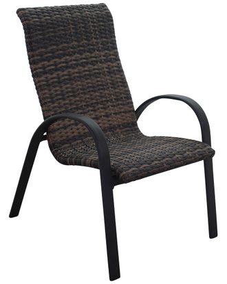 Courtyard Casual Santa Fe 4 Wicker Chairs With Java Frame