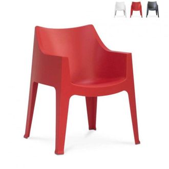 SCAB Design Sedie poltrone con braccioli da interno ed esterno Scab Coccolona - Rosso