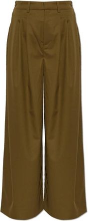 Gestuz GZolivia Broeken - Dames - Wijde Broeken - Groen - XL - Polyester - Broeken