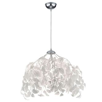 Reality Reality Leuchten - Suspensi&oacute;n 1 Luz Lavable Hojas Blancas Leavy &Oslash;38 Cm Trio Iluminaci&oacute;n