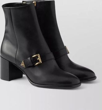 Prada leather ankle boots