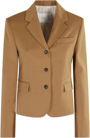 Tela Notched-lapel Three-button Jacket