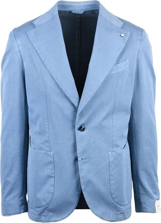 L.B.M. 1911 Cotton-Silk Blend Jacket With Single-Button Closure And Rounded Fit