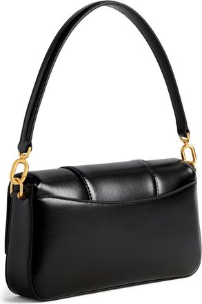 Balenciaga Womens Shoulder Bag Hourglass Black Lamb Leather