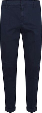 Dondup Blauwe Broek Lage Taille Regular Fit - Heren - Chinos - Blauw - W38 - Katoen - Broeken