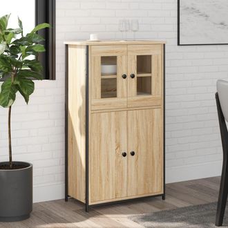 vidaXL Vidaxl - Aparador Alto Madera Contrachapada Roble Sonoma 62x32x106,5 Cm