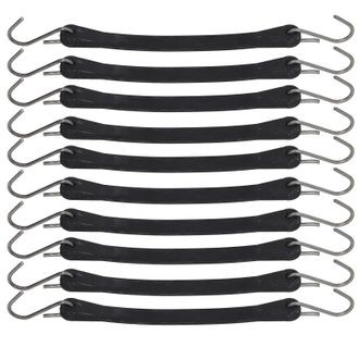 OEM Correas De Alta Resistencia Para Camiones, 10 Unidades - 25,4 Cm (10 Pulgadas) - Bandas El&aacute;sticas De Seguridad Con Ganchos Para Motocicletas, Remolque