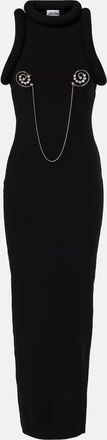 Jean Paul Gaultier 3D embellished jersey maxi dress