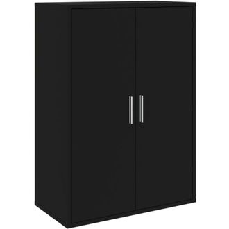 vidaXL Vidaxl - Aparador De Madera De Ingenier&iacute;a Negro 60x31x84 Cm