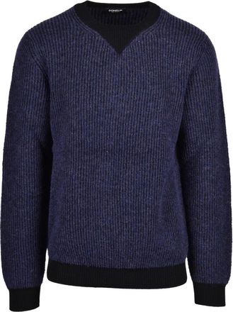 Dondup Truien & Vesten, Heren, Blauw, XL, Wol, Maglione Girocollo