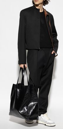 Courr&egrave;ges Sleeveless Perforated Top, Mens, Black