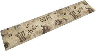 vidaXL Vidaxl - Tappeto da Cucina Lavabile Marrone Caffè 60x300 cm in Velluto