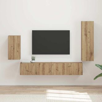 vidaXL Conjunto De Mueble De Tv 4 Pcs Roble Artesanal Vidaxl