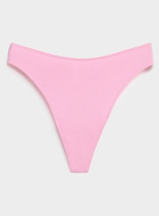 Miiyu Womens Solid high-cut essential thong Organic cotton