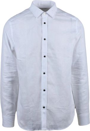 Deuxieme Shirt White Linen Men Shirt