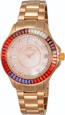 Oniss Womens Crown II Salmon Dial Watch