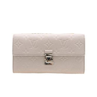 Louis Vuitton Empreinte Gray Pink Leather Long Wallet (Bi-Fold) (Pre-Owned)