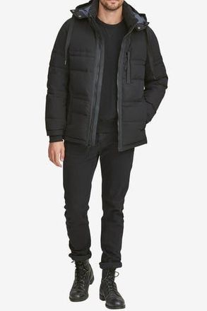 Andrew Marc Huxley Removable Hood Jacket in Black at Nordstrom Rack, Size Xx-Large
