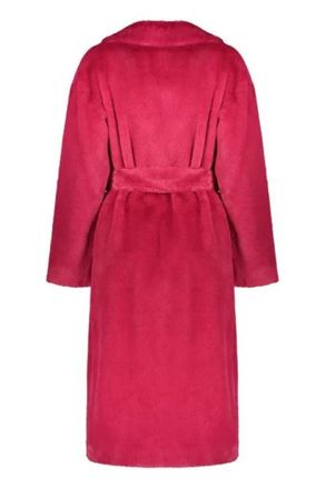 Herno Vegan Fur Lapel Collar Coat - Red