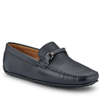Jones Bootmaker Mens Pascual Leather Moccasins - Black - Size UK 10